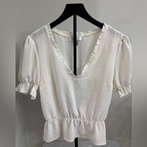Topshop white blouse Size 6